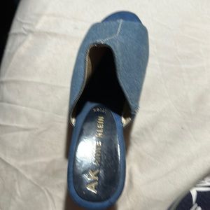 Anne Klein denim wedges (Akidette).